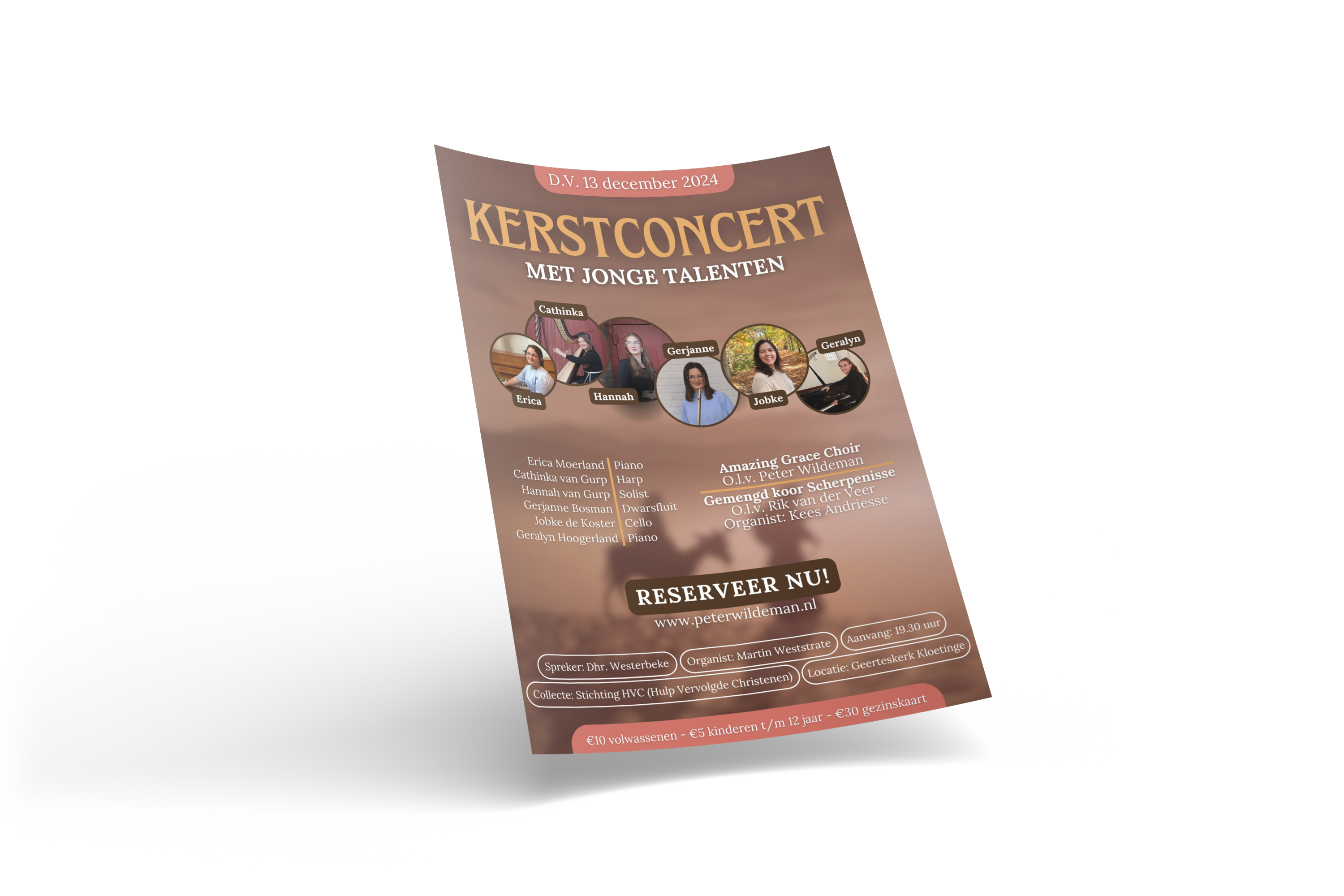 Poster Kerstconcert met jonge talenten